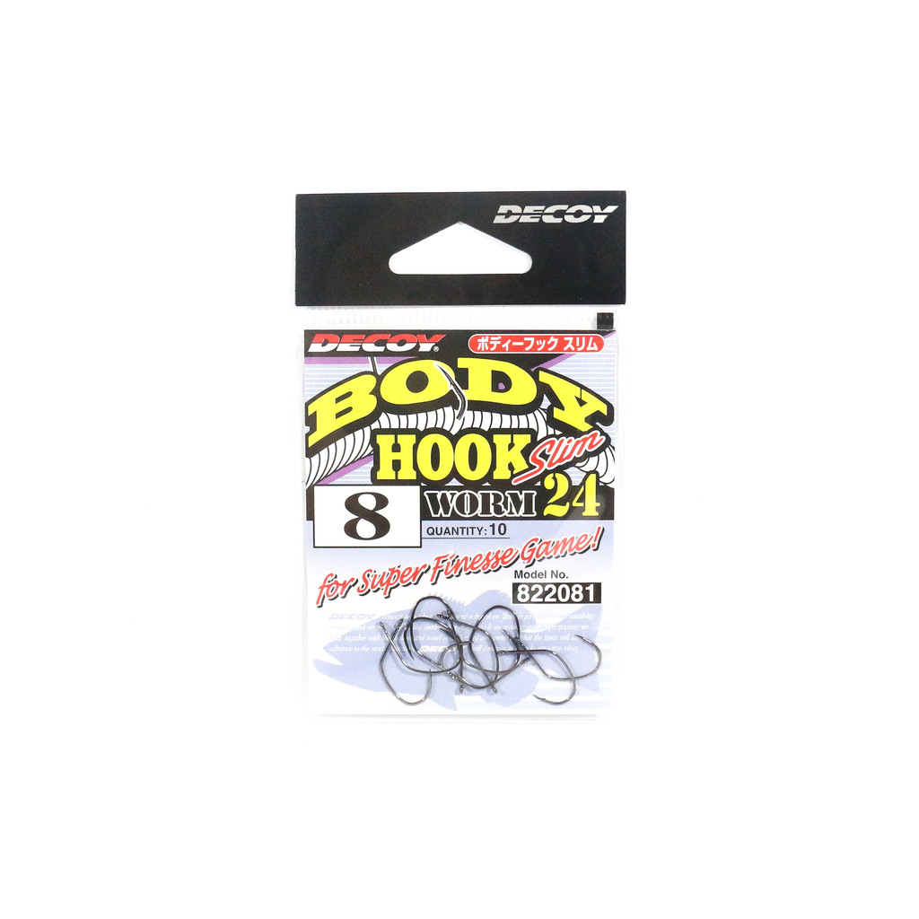 Decoy Worm 24 Body Hook Slim Worm Wacky Rig Size 8 (2081)