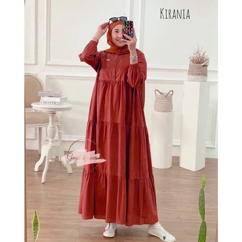 Frayabatik | Kirania Gamis Plain Rayon Busui Stacking Gamis