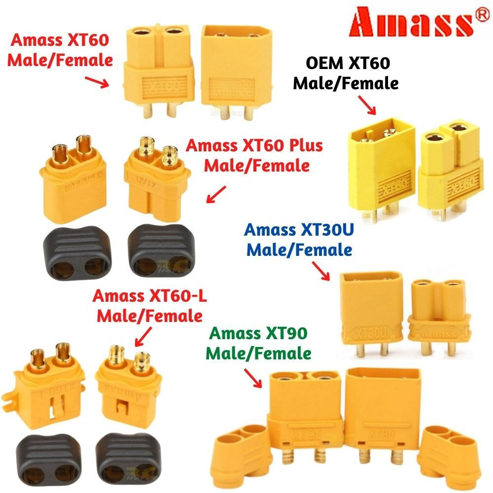 XT30 XT60 XT90 T plug Dean Plug Male Female Connectors Plug Socket for Battery ESC HS-Connector