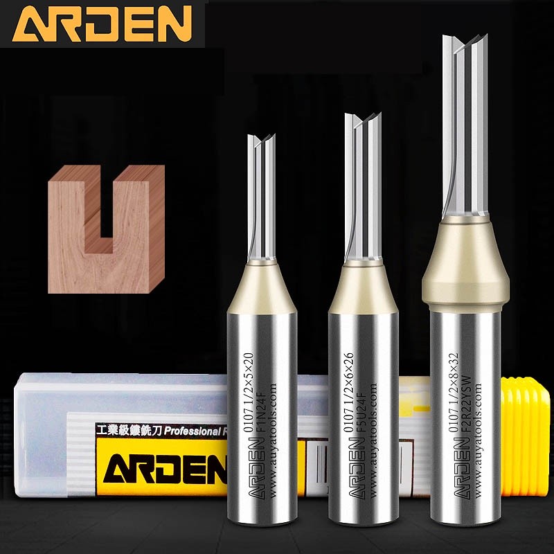 DIY Heavy Arden CNC Woodworking Tool TCT Trimming Straight End Mill Cutters Tungsten Steel 1/4 Shank Router Bit MDF P... - Image 4
