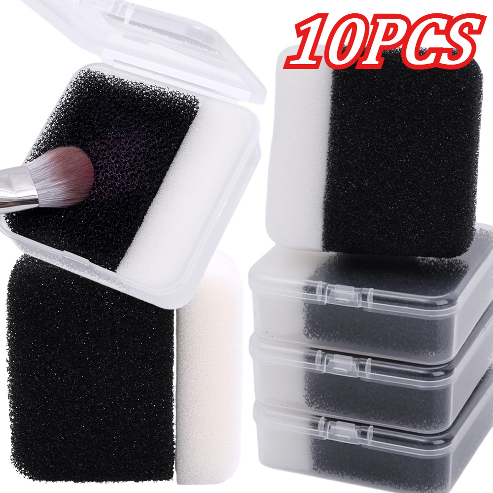 Fast Cleaning Makeup Brush Powder Remover Sponge - No Damage To Bristles Cleaning Dry Case Make Up Tools