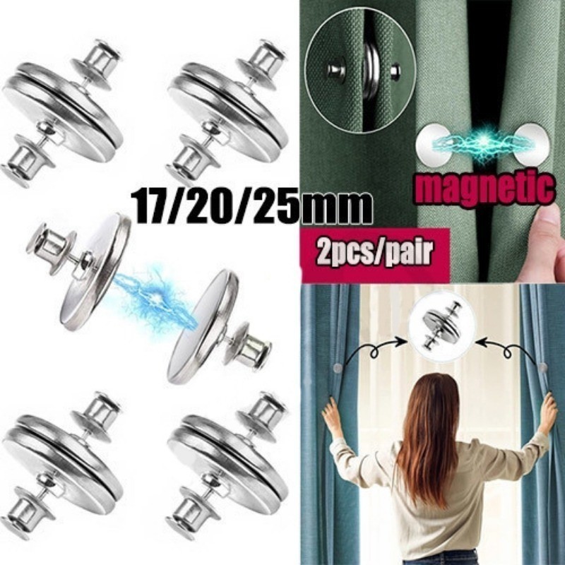 (2pcs/pair)Magnetic Curtain Clip Detachable Magnetic Button Metal Curtains Buckle Holdback DIY Craft Home Decor Klip