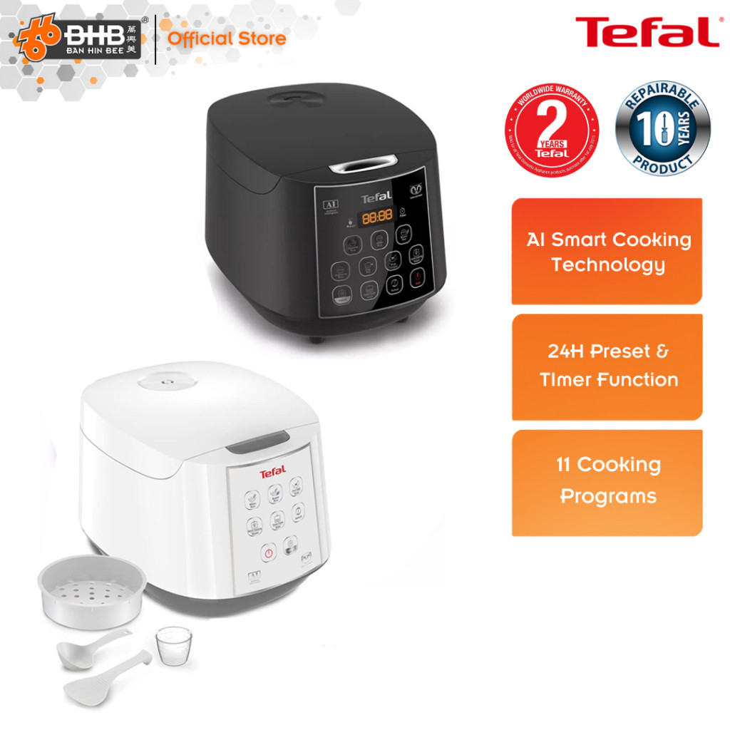 Tefal RK736B Rice Cooker Easy Rice Plus 1.8L (10 Cups) / RK7321 - 8 Functions Fuzzy Logic - RK736B/RK7321