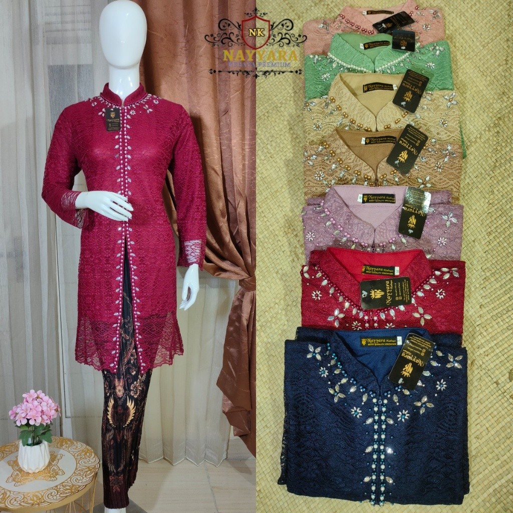 Reliable Have Modern Kebaya \ Tunic Brocade Set Encim Brukat Party Gamis - Image 2