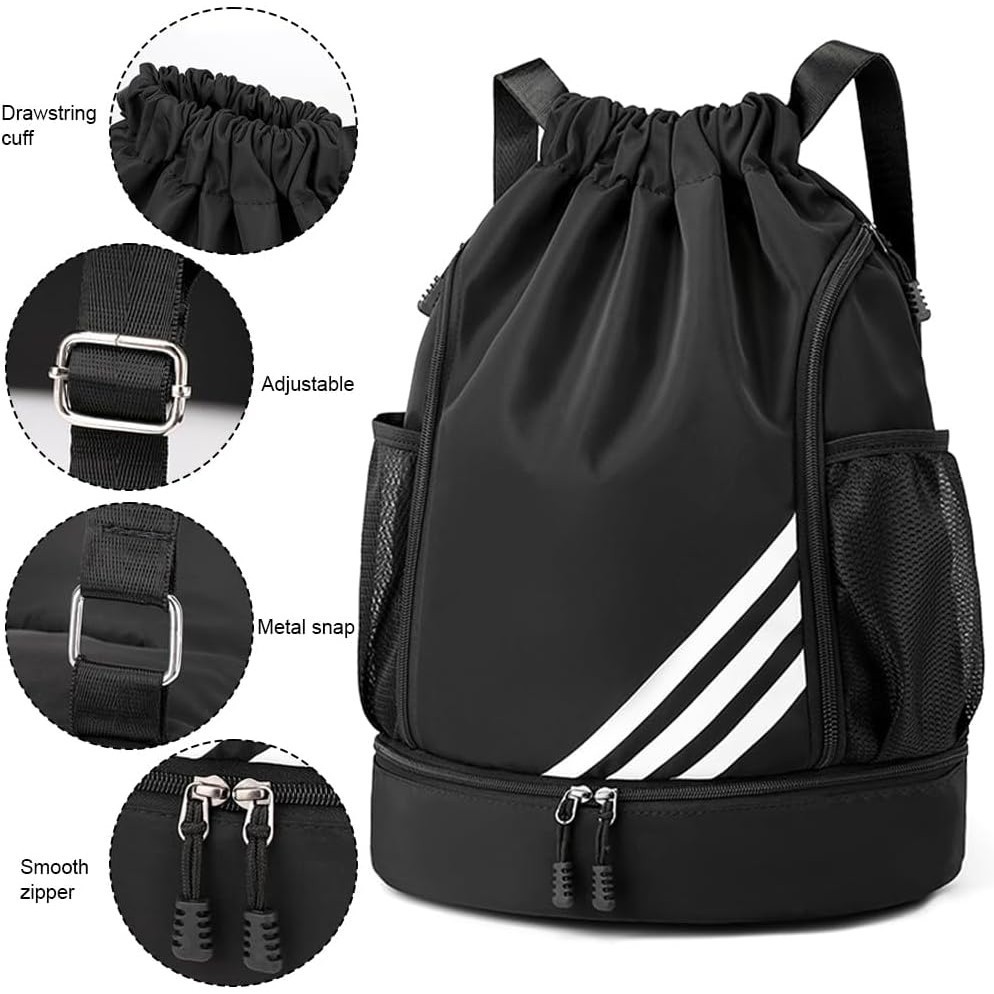 Travel Fashion 【Malaysia Spot】Gym bag sport drawstring bag,basketball football bag，beg sukan  beg bola bagpac... - Image 4