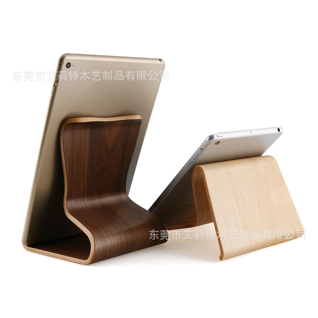 Ready Stock Factory Direct Sales Wooden Bookshelf Display Stand Office Computer Desktop Tablet Charging Mobile Phone Base Rack