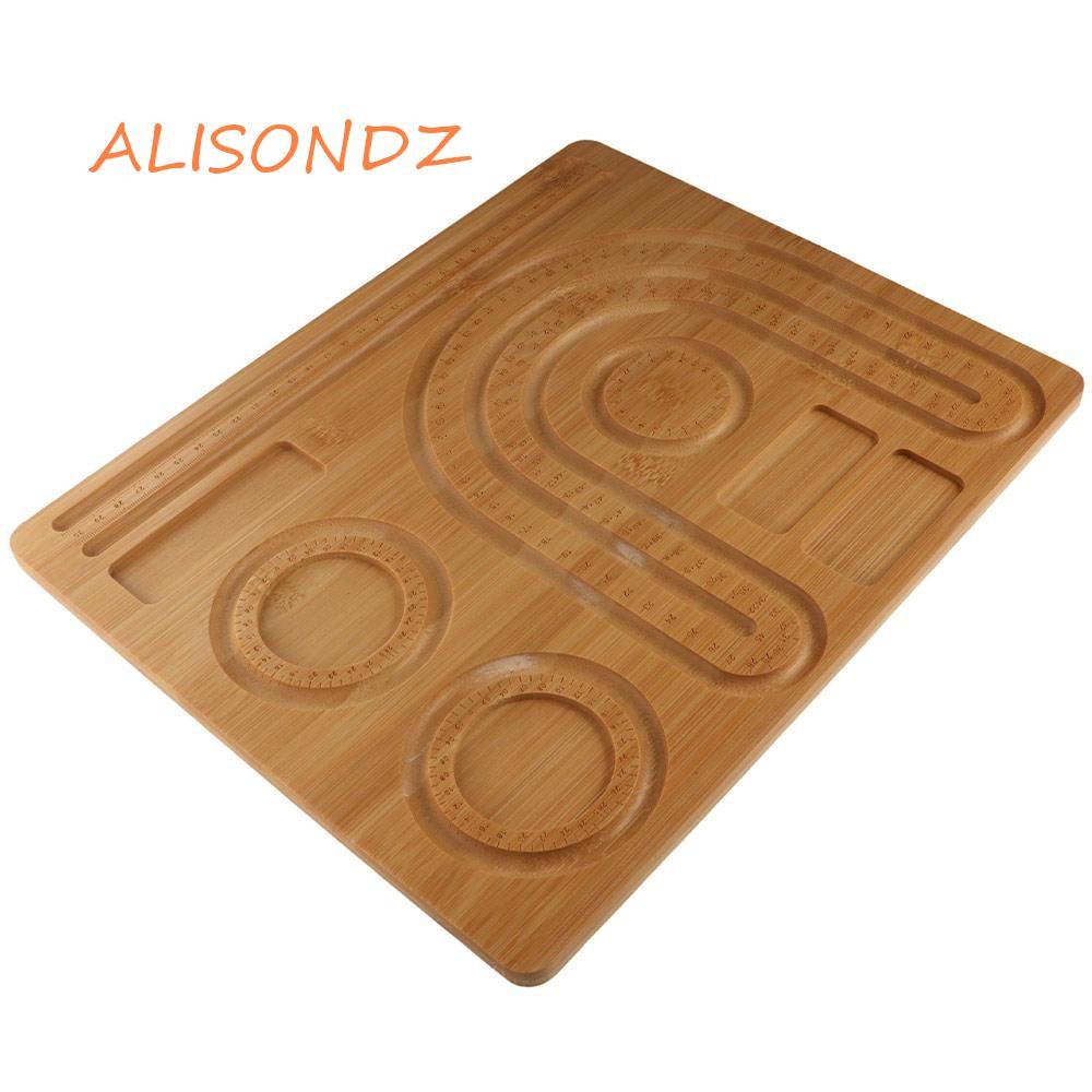 ALISONDZ Jewelry Making Tray, Thickened Multiple Types Wooden Bead Board, Creative Eco-Friendly DIY Tools Versatile Bracelet Beading Boards Girls Women