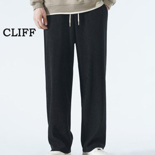 【Tempat Malaysia】CLIFF Seluar wafel Men's slacks Breathable and comfortable Loose straight-leg pants Simple solid color