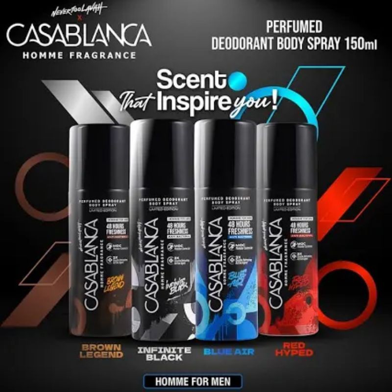 Premium Quality CASABLANCA PARFUM SPRAY MEN/COWOK 150ML 100% TERMURAH PROMO TOKO BARU Reliable Versatile - Image 2