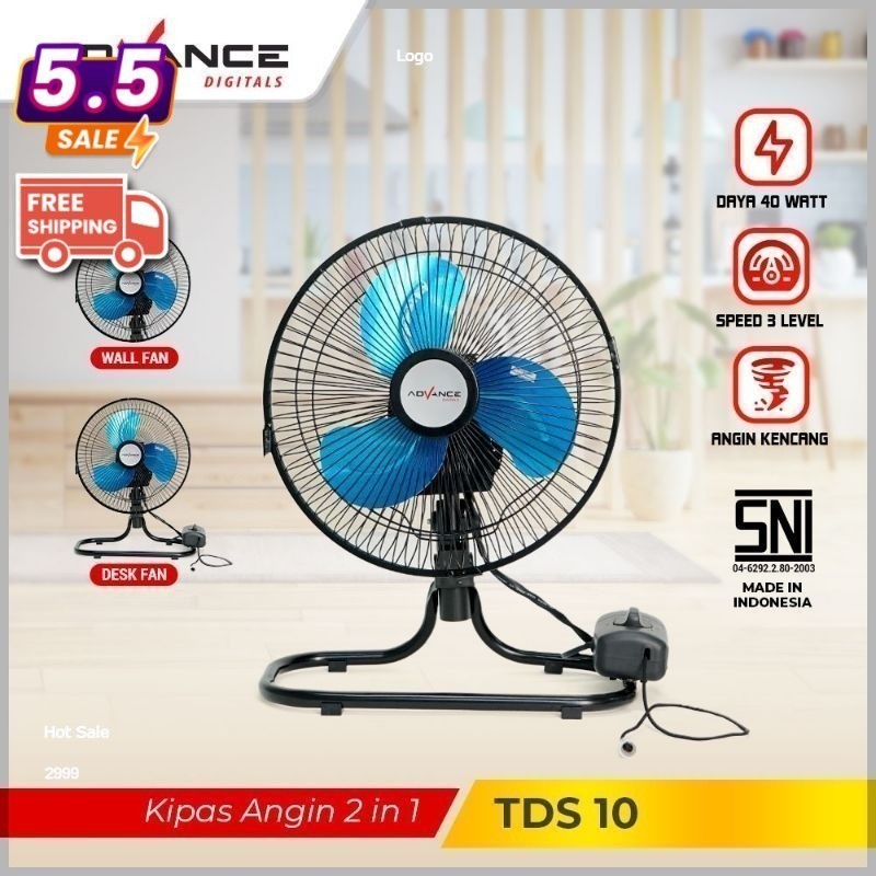 2-in-1 TDS-10 10 Inch Fan Advance Wall Fan Table Fan UG5