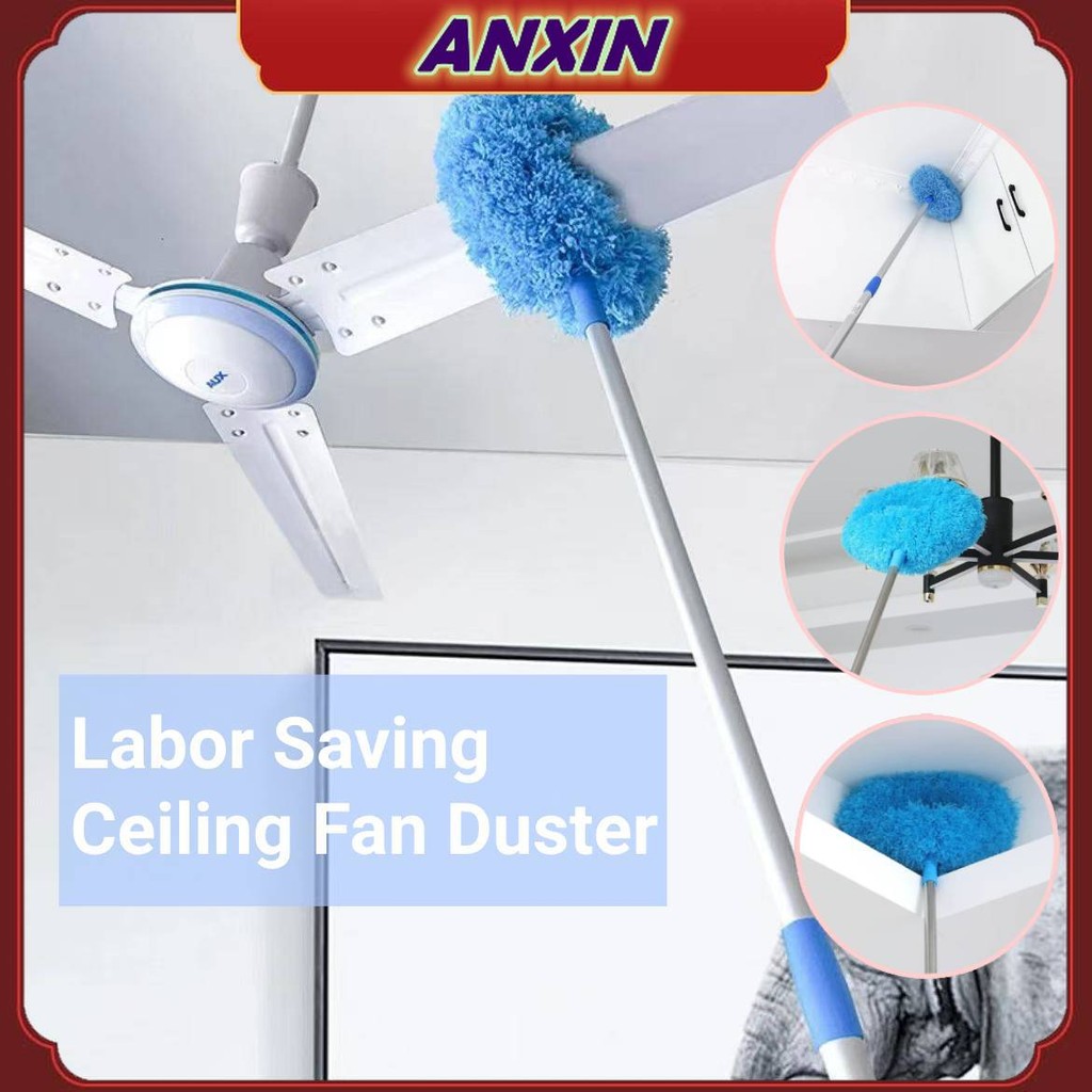 Ceiling Fan Duster Dust Cleaner Cleaning Tool Adjustable Microfiber Brush Cobweb Mop Penyapu Kipas Syiling Pembersih