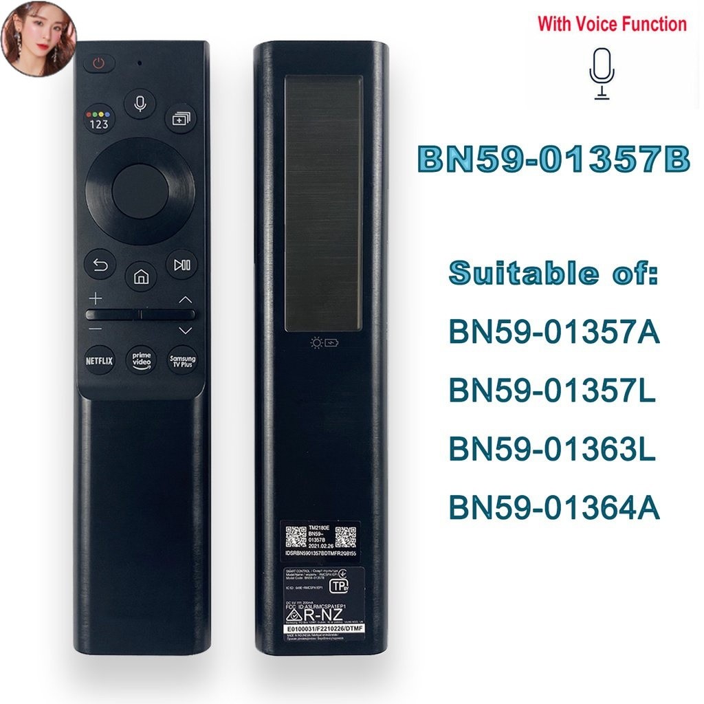 EEM Bn59-01357b voice remote control new solar panel rechargeable for Samsung Smart TV tm2180e bn 59-01357a 01357l
