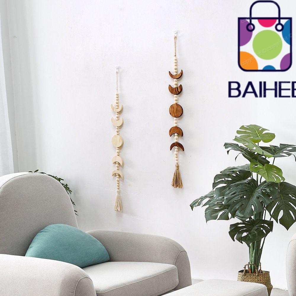 BAIHEE Wall Hanging Tassel Wall Decor Celestial Ornament Wood Bead