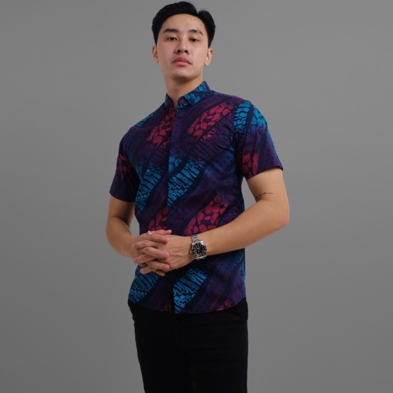 Essential Durable Kemeja Batik Songket Short Sleeve shirt baju lelaki Purpose - Image 2