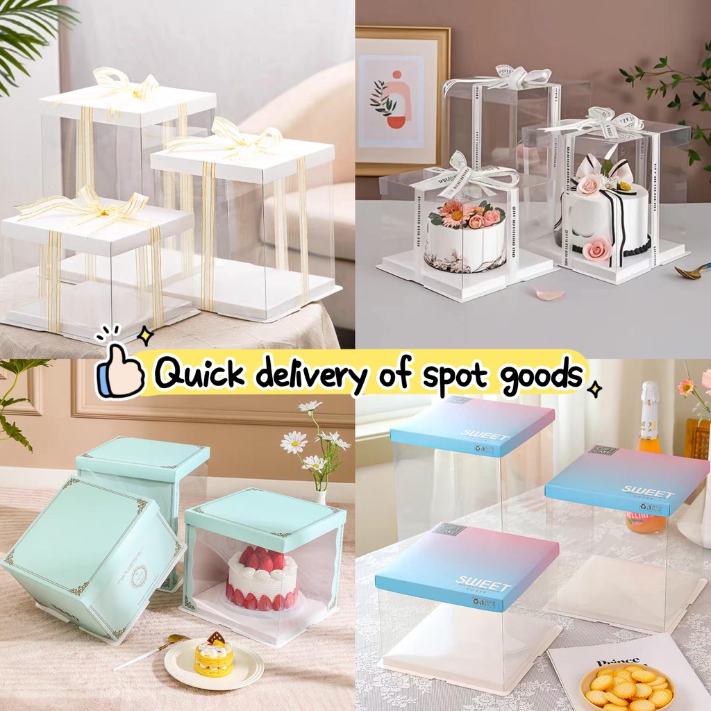 [READY STOCK] Large Size Dessert Birthday Cake Box,Packaging/Flower/Gift Box 6/8/10/12/14 INCH