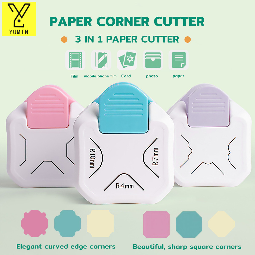 Corner Rounder Punch Flat Corner Rounding 3 in1 paper cutter Portable Round Shape Puncher 美角 打孔器