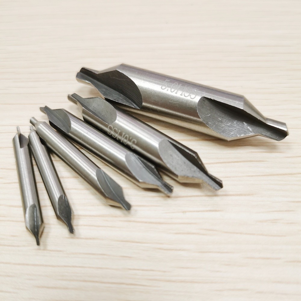 6pcs 1.0-5.0mm HSS Center Drill Bit Set Metalworking Hole Drill Hole Cutter 60 Degrees Combined Drill Bit Set