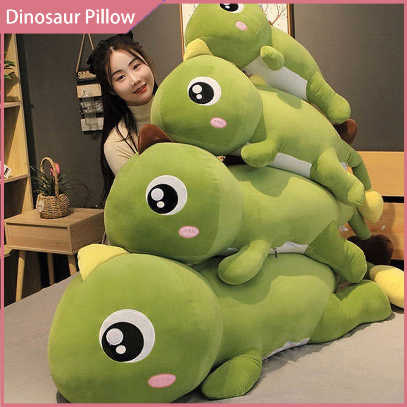 Dinosaur Pillow Plush Toy Stuffed Animals Sleeping Pillow Bantal Peluk Budak 60-130cm Soft Dino Gift