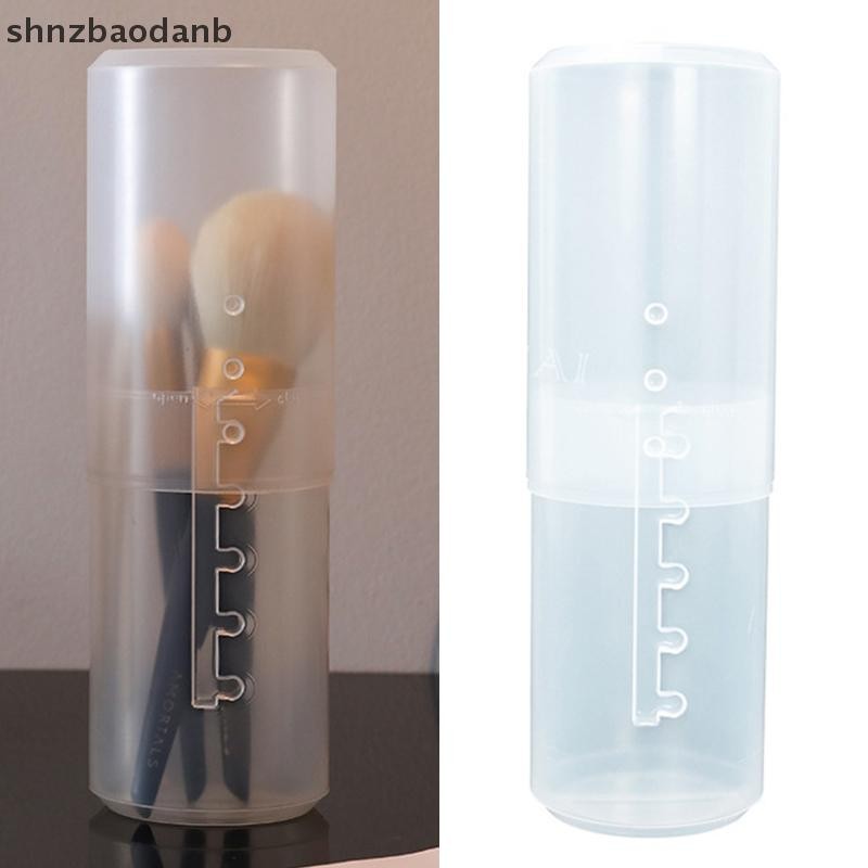 [SHNZFF] Adjustable Height PVC Makeup Brush Holder Display Storage Cup Organizer with Lid YBUI