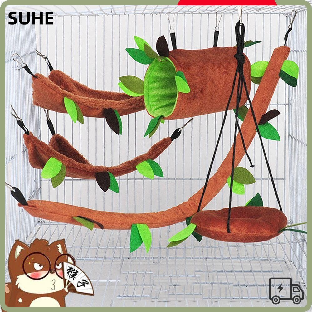 HOBBYHUB LUCKY-SUHE Hamster Hammock Playing Sleeping Tunnel and Swing Jungle Hanging Warm Bed