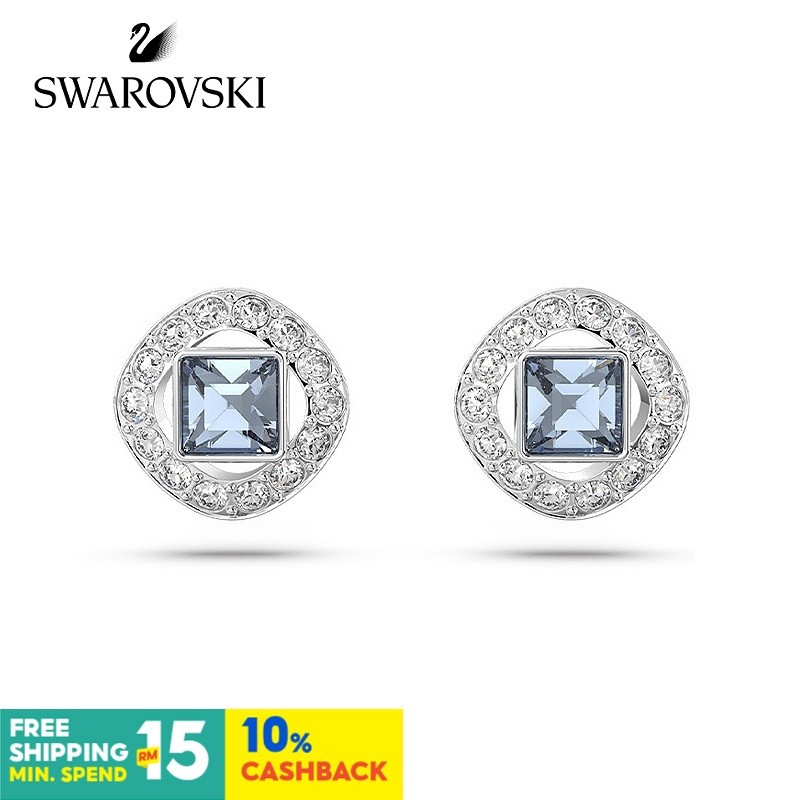 100% Original Swarovski ANGELIC SQUARE Classic Elegant Female Earrings Autumn Winter Girlfriend Valentine's Day Present Birthday Gift For Women