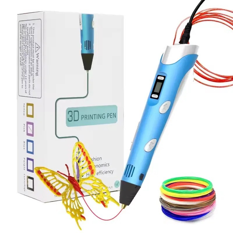 3D Pen Set PLA Printing Doodle Arts Craft Drawing USB Pen Set LCD V2 Education RBT Starter Kit 3D Printing Pen DIY