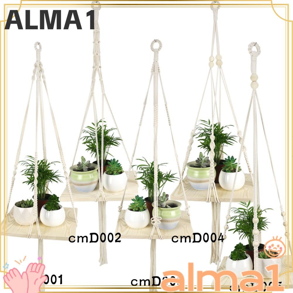 ALA Braided Rope Hanging Basket, Plant Balcony Decor Vintage Garden Plant Hanger, Wall Hanging Hemp Rope Flower Pot Accessories Straw| Hanger