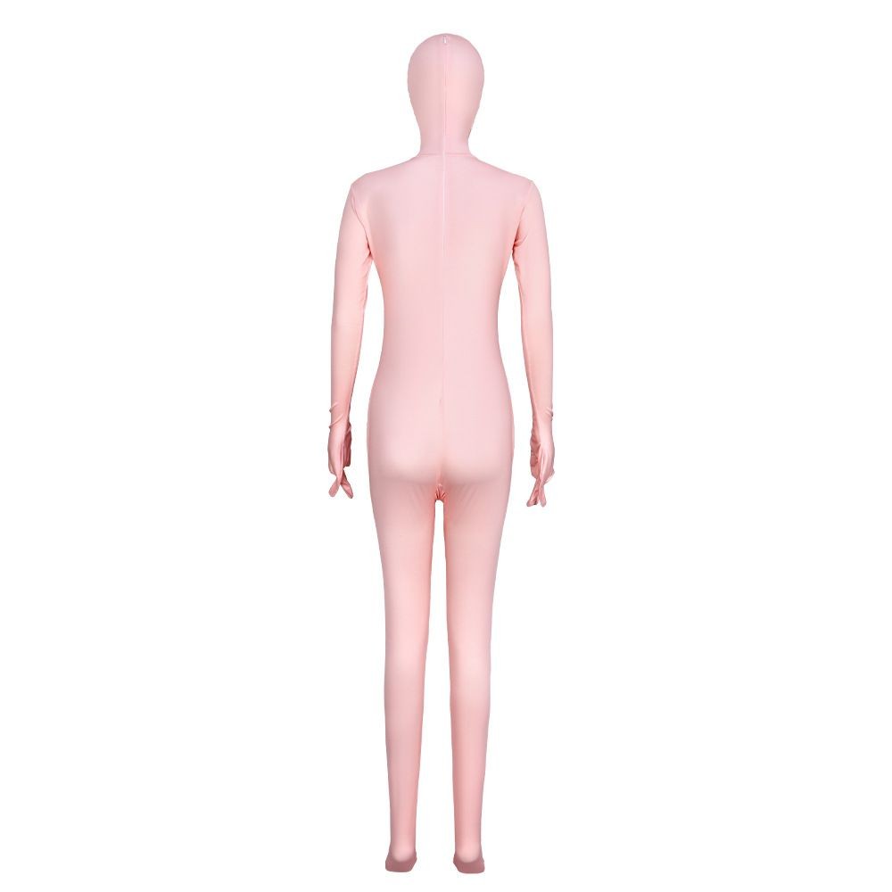 kigurumi打底衣蓝色连体衣全包漏头zentai纯色衣服露脸连体cos服Kigurumi base coat blue jumpsuit20250519