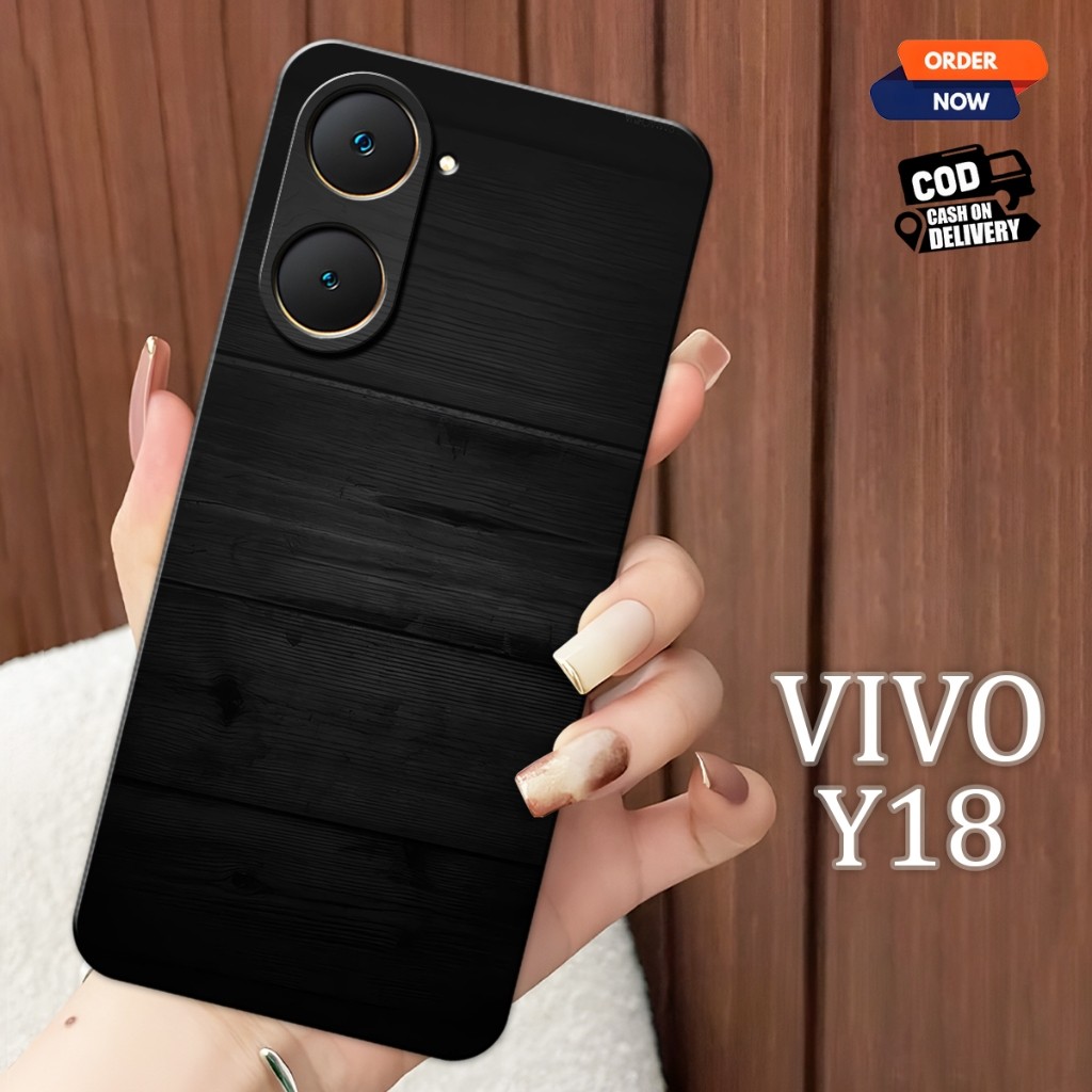 Latest Vivo Y18 Softcase Vivo Y18 Case Abstract Wood Iconik Motif Protective Case HP Casing Anti Slip Case Macaron Silicone TPU Pro Camera Airo HP Case pay on site