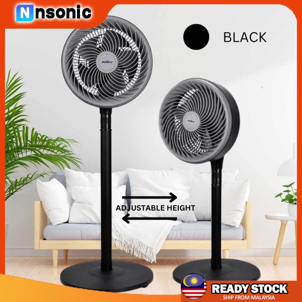Homelux Powerful 2 In 1 Stand Fan 8'' Circulation Adjustable Stand Fan Table Fan Mini Fan HSF-108PW