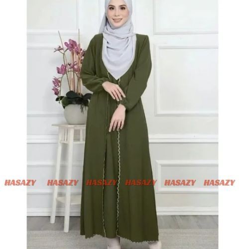 ABAYA DIANA JUBAH SULAM 2 LYER CEY IRONLESS