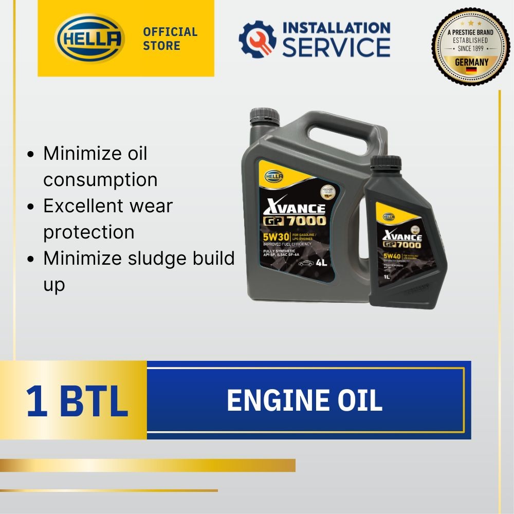 HELLA ENGINE OIL V 0W20/5W30/5W40/10W40/15W40 SN 4L | Low Viscosity Advanced Synthetic Formula
