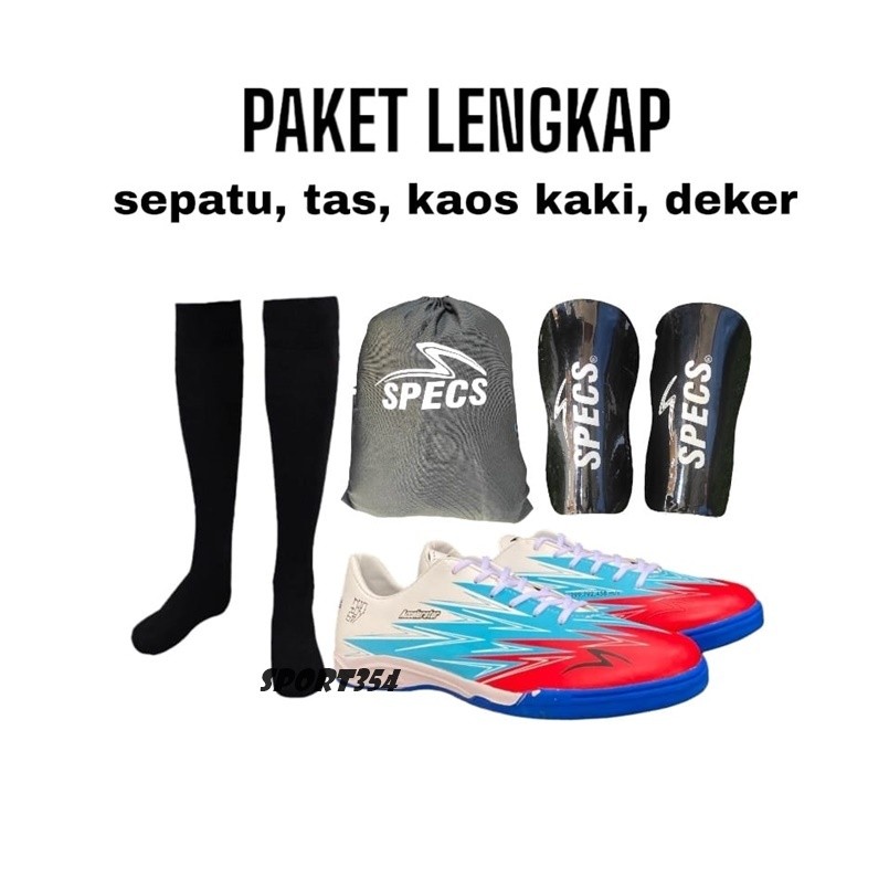 PUTIH Adult Futsal Shoes Specs Lightspeed Reborn White Pink Latest Complete Package 2024