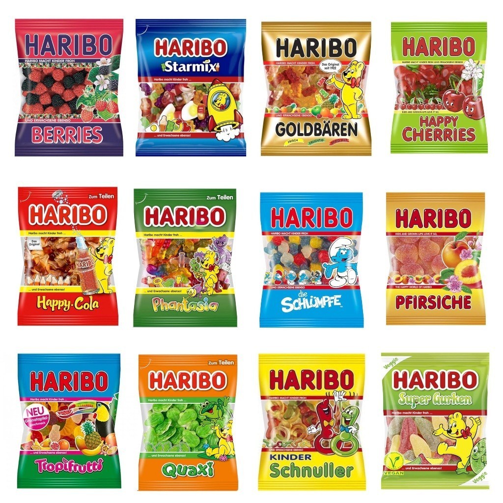 HARIBO THE ORIGINAL CLASSIC GUMMY BEAR / GOLDBEAR / WORM TRADITIONAL ASSORTMENT GUMMY CANDY HALAL