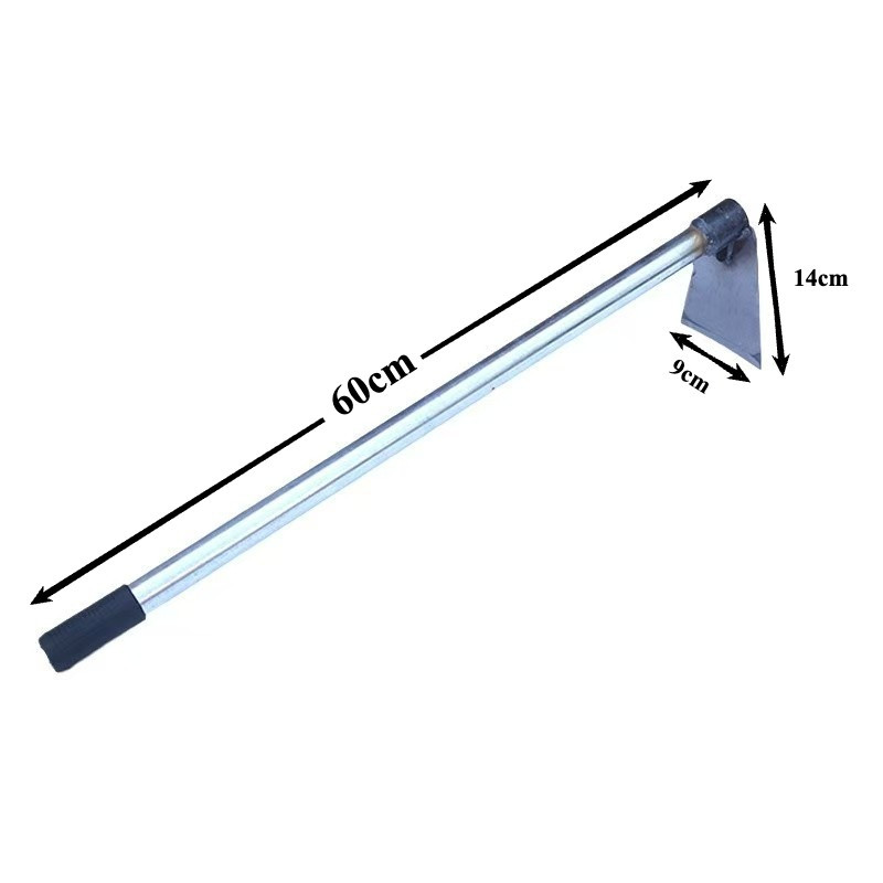 (60cm x 14cm x 9cm) Heavy Duty Metal Hoe With Rubber Handle