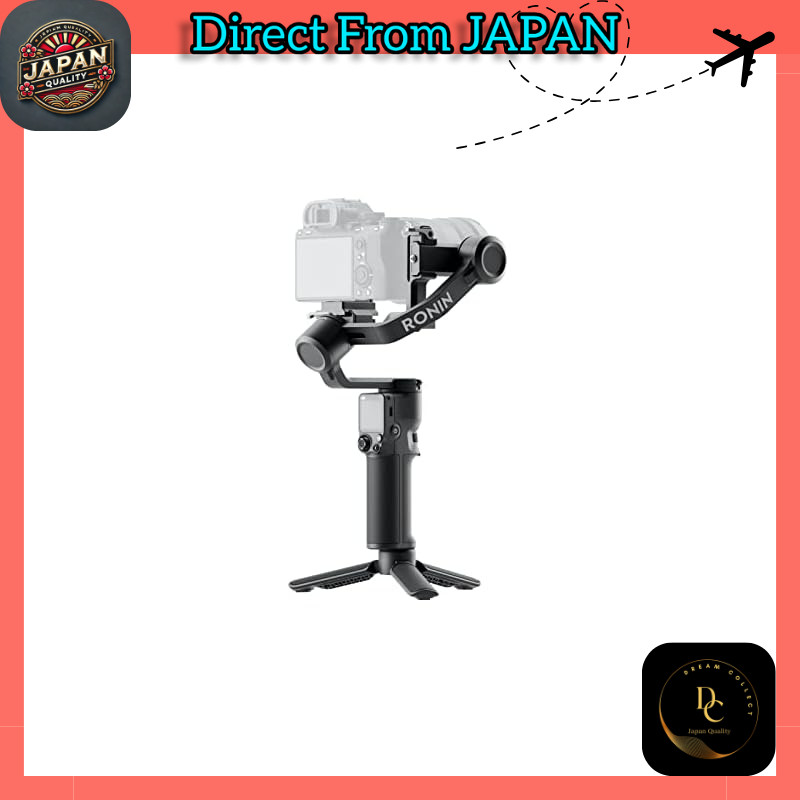 DJI RS 3 Mini 3-Axis Lightweight Gimbal Stabilizer for Video Cameras (Compatible with Canon/Sony/Panasonic/Nikon/Fujifilm) - 2kg Payload, Bluetooth Shutter Control, Native Vertical Shooting Compatibility