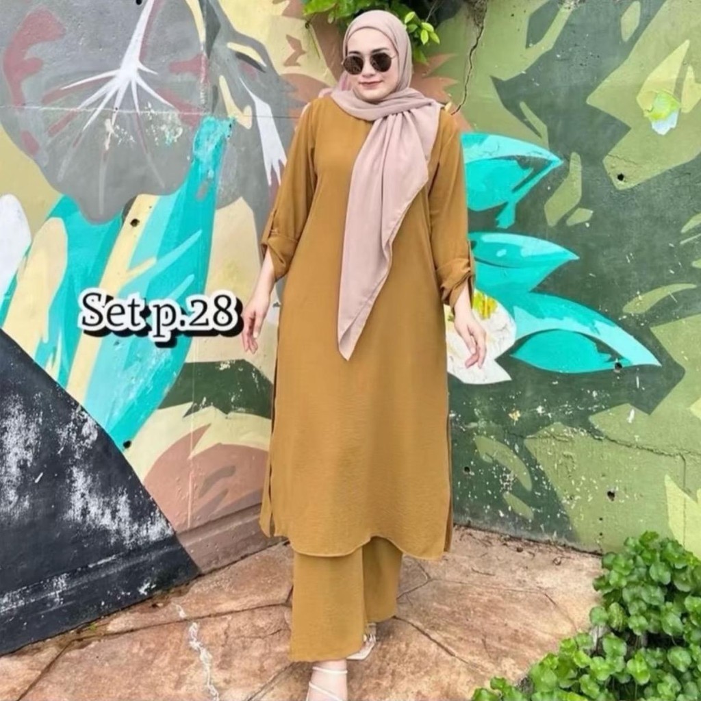 New Suit FARAH Muslimah Fashion (Ironless) Labuh