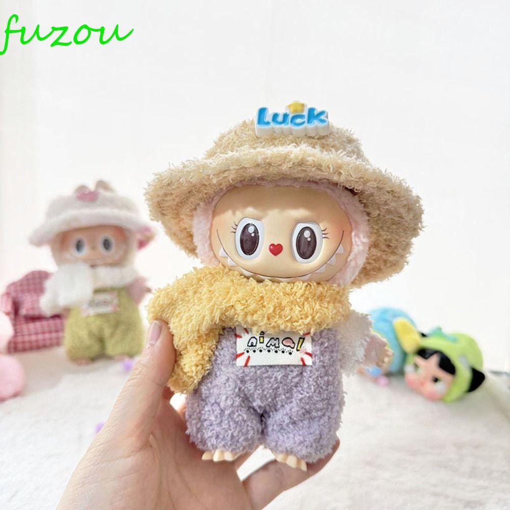 FUZOU 1 set Sitting Party Labubu Doll Clothes, Scarf Replacement Labubu II Plush Doll Outfit, Suit Collection DIY Dress Suit Mini Cotton Doll's Clothes Idol Dolls