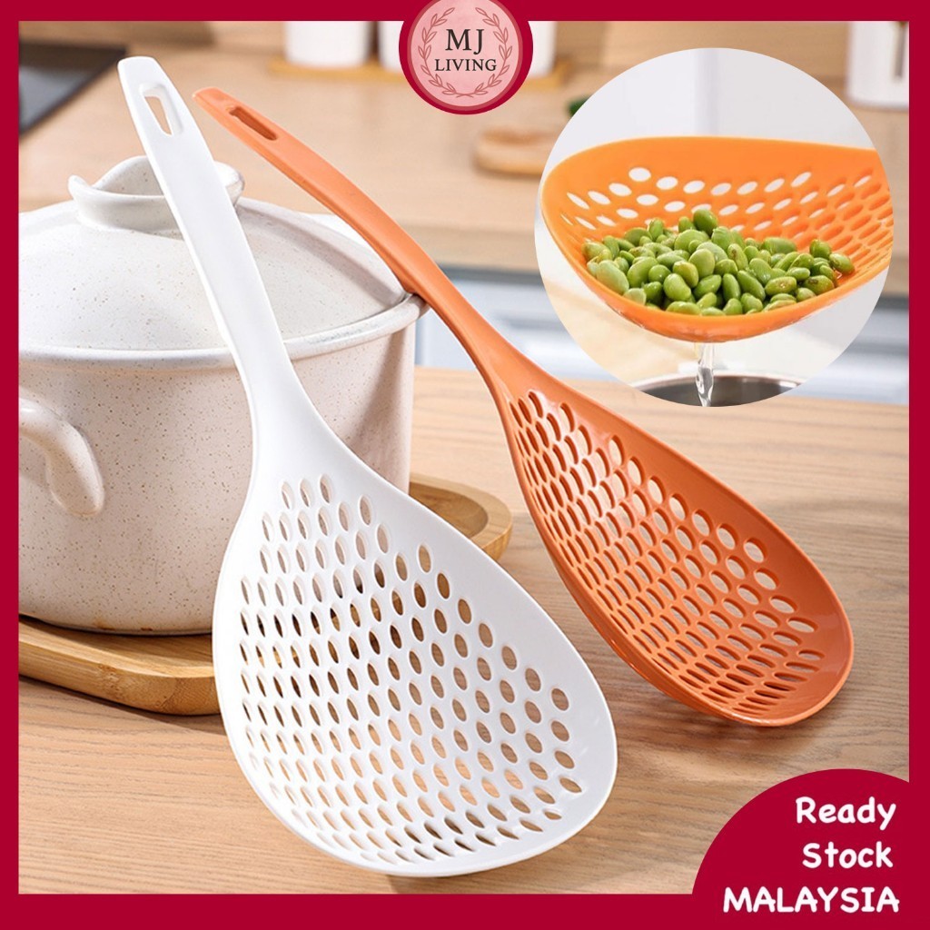 Giant Size Large Strainer Colander Heat Resistant Long Handle Large Dumpling Noodles Scoop Kitchen Tool Alat Dapur 沥水大漏勺