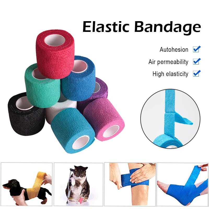 Elastik diri pelekat pembalut jari pembalut elastik Patch sukan pita perlindungan Gear pergelangan tangan lutut siku