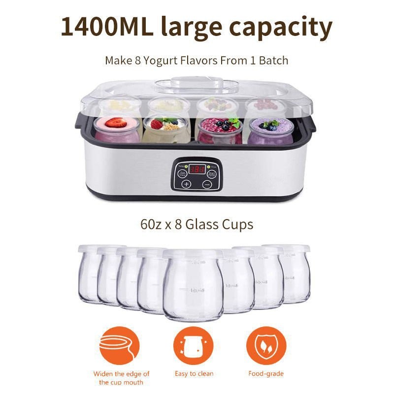 YOGURT mesin milkshake jem ais krim puding YOGURT MAKER set sarapan