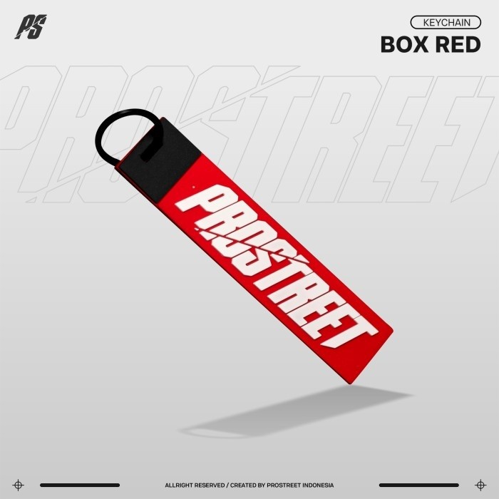 ACCESSORIES KEYCHAIN PROSTREET BOX RED