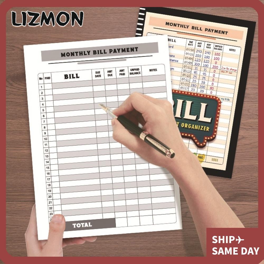 LIZMON Bill Tracker Notebook, Personal Financial Management Saving Money Monthly Bill Payment Tracking Notebook, Tracking and Payment Records Expense Tracker Notebook