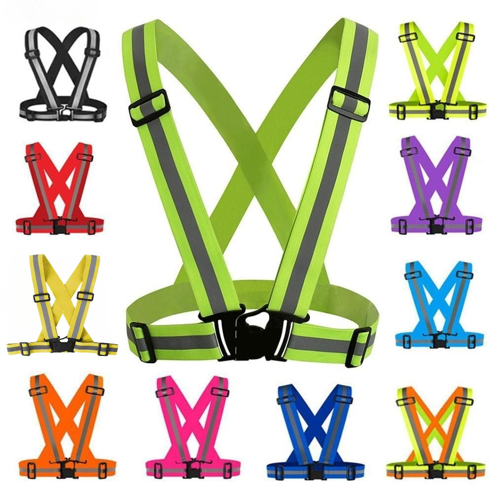 Reflective Vest Waterproof Adjustable Cycling Jogging Traffic Road Night Work High Visibility Men Workwear