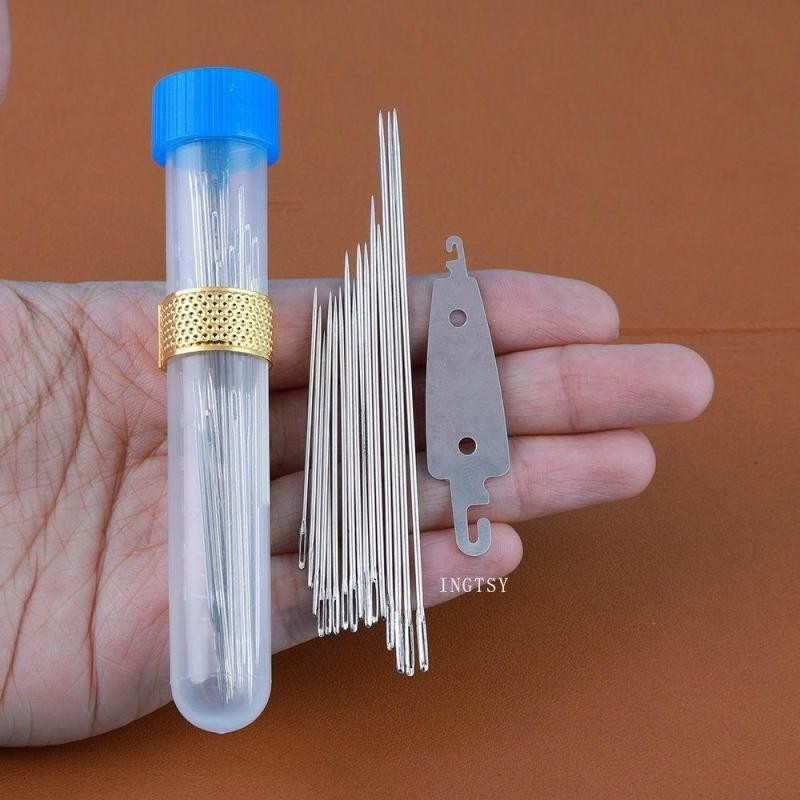 加长缝衣服缝被子大针手缝针大孔针家用粗针针眼大长针老人大眼针Long sewing clothes, sewing quilts, large needles, hand sewing needles, large holesasxiaol