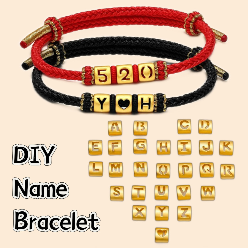 Personalized 26 Letter Beaded Couple Bracelets Handcrafted Love Tokens for Valentine's and Birthdays Unique DIY Jewelry Gifts for Couple