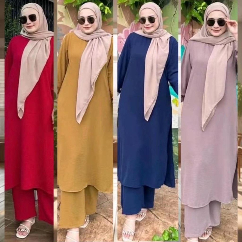 New Suit FARAH Muslimah Fashion (Ironless) Labuh