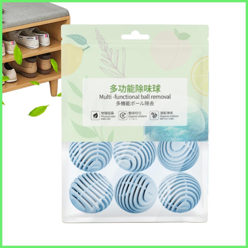 Sneaker Balls Deodorizers Strong 6pcs Boot Deodorizer Shoe Smell Eliminator Shoe Deodorizer Set ECO-Friendly saixitmy