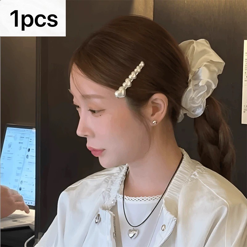 Korean Version Love Pearl High-End Hair Clip Bangs Clip Broken Hair Clip