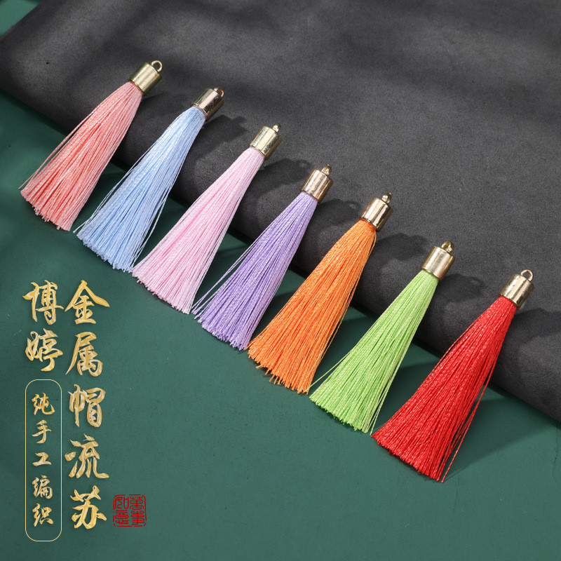 Small Small Size Imitation Metal Hat Tassel Earrings Earrings Earrings Earrings Tassel Ears Hair Accessories Bookmark Ears Wholesale